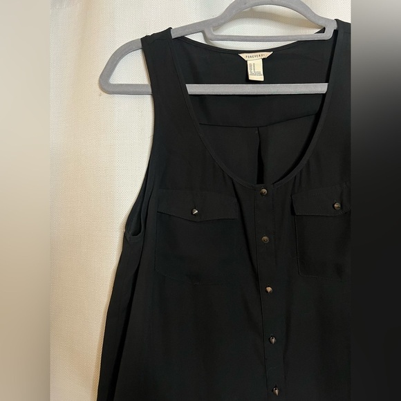 Forever 21 Gold Stud Black Tank Blouse Medium - Picture 4 of 6